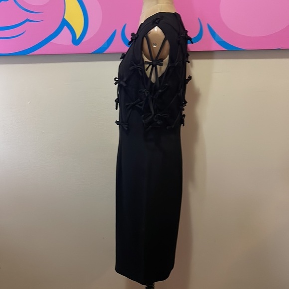 Moschino Black Satin Bows Short Sleeve Dress - Picture 8 of 12